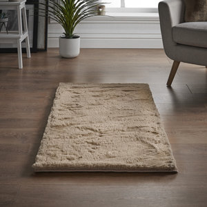 Deep Plush Pile Supersoft Faux Rabbit Fur Soft Touch Rug