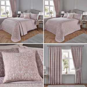 Hawthorne Damask Ornate Jacquard Bedding Curtains Homeware Range