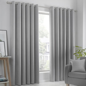 Strata Thermal Dim Out Light Reducing Eyelet Ring Top Curtains Pair