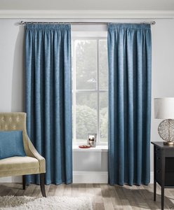 Matrix Thermal Blockout Woven Lined Tape Top Pencil Pleat Curtains Pair