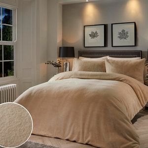 Natasha Faux Fur Teddy Fleece Duvet Cover Set